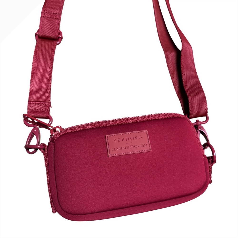 Dagne Dover Crossbody Bag in Deep Berry Red